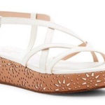 Kate Spade  White Leather Strappy floral Cutout Sandals 10 Photo 0