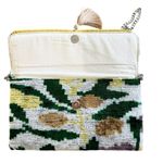 Velvetica Ikat crossbody / clutch EUC Green Photo 3