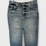 Reformation  Tazz Denim Maxi Skirt Size 27 Photo 2