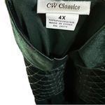 Vintage CW Classics Velvet Zip Green Robe‎ Size 4X Photo 3
