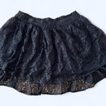 Vintage 80’s Black lace ruffle skirt By Smbol Size Large Photo 0