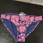 Boden Glorious British Style Navy pink paisley classic full coverage bottom 10 Blue Photo 6