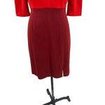 Black Halo  Colorblock Anthony Eddie Sheath Dress Red‎ Burgundy Size 10 Photo 3