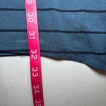 Garnet Hill Slate Blue Navy Striped Tunic XL Hankerchief Hem Boho Popover Photo 5