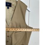 J.Crew  Women’s Tan Camel Cotton Old Money Suit Vest - Medium M Classic Photo 4