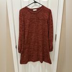 Altar'd State  Balloon Sleeve A-Line Sweater Dress Size Large burnt orange/red Photo 6
