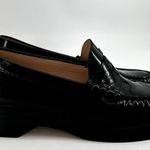 J.Crew Rowan Penny Loafers Shoes Slip On Chunky Heeled Career Leather Black 10 Photo 2