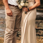 David's Bridal  Cream Wedding Dress Photo 0