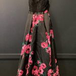 B Darlin  scalloped strappy Lace bodice Floral Ball Gown Prom Dress Black Pink 1 Photo 2