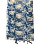 Missguided  Blue Japanese Dragon Floral Ruched Bodycon Mini Dress Size 2 Y2K Photo 7