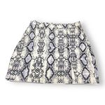 SheIn Womens Skirt Size Medium Snakeskin Print Vented Mini Black Gray White Photo 2