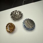 Colorful Rhinestone Brooch Pin Lot Of 3 Vintage Photo 10