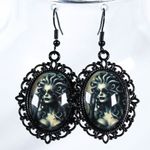 Handmade Gothic Victorian Medusa’s Seductive Gaze Black Earrings Photo 2