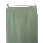 Vintage Womens Silk Skirt Size 12 Sage Green Pencil Lined Professional Career Photo 5