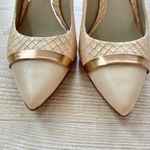 Elie Tahari  Snake Embossed Cap Toe Pointed Stiletto Heels | Ivory Size 37 1/2 Photo 4