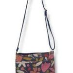 Fossil Blake Abstract Floral Crossbody Purse-Adjustable Strap-Outside Pockets Photo 2