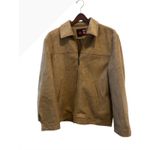 GVS Moda Italy Suede Look Jacket Tan Zip Front Collared Lined Men's Med Photo 5