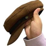 Wool blend brown newsboy women's cap Photo 0