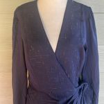 Rebecca Taylor Wool Blend Navy Cross Hatch Dress Photo 2