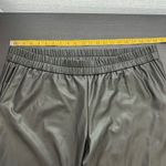 Anne Klein Black Elastic Waist Faux Leather Casual Pull-On Ankle Pants Size XL Photo 6