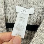 J Jill Grey Knit Poncho Sweater Womens OS Fall Winter Cape Pullover Preppy Warm Gray Size L Photo 5