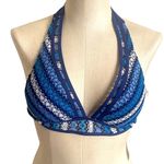 Becca  bikini by Rebecca Virtue swimwear Navy Blue crotchet halter top New Sz Med Photo 6