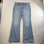 Old Navy  Size 14 Jean High Waisted Rise WOW Flare Blue Denim Light Wash Grunge Photo 2