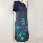 Giorgio Armani grey floral short sleeve silk sheath dress Photo 4