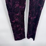 One 5 One  Maternity Pants Womens Large Purple Black Velvet Halloween Whimsigoth Photo 2