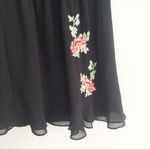 Topshop Black Floral Embroidered Dress Photo 4