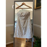 American Eagle Women's  Dress Size 10 Beige Silver Strapless Dress Photo 1