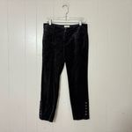 Anthropologie The Essential Velvet Slim Trousers Black Size 6 Chic Dress Pants Photo 1