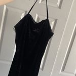 Don't Ask Why Black Velour Italy Mini Dress One Size Halter Tie Witchy Fairy Photo 2