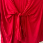 Cable & Gauge  Red Long-sleeved Tie-Front Shirt, Size Medium Photo 1