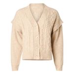 Central Park West Oatmeal Oversized Cardigan Sweater LARGE Cable Knit Beige $170 Photo 6