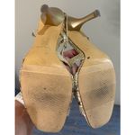 Nina Cracked Gold Leather Strappy Slingback Sandals - Size 9 Photo 6