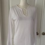 Zadig & Voltaire Women’s Tunisien Skull Strass Beaded Henley White Cotton Top Photo 10
