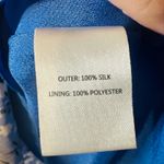 SALONI Blue Pink Grace in Foxglove Meadow Print 100% Silk Dress Size 2 Photo 7