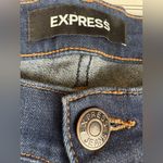 EXPRESS  Mid Rise Dark Blue Women's Skinny Jeans Photo 1