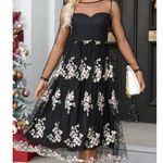 JJ's House  Midi Dress Gown Large Black Lace Tulle Embroidered Fairy Whimsigoth Photo 1