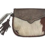 Tony Lama NWT! Western Brindle Brown Cowhide Hair Wristlet Purse Photo 1