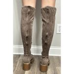 Altar'd State NEW Altar’d State Faux Suede Over The Knee Boots Taupe Chunky Lug Sole Size 8.5M Photo 2