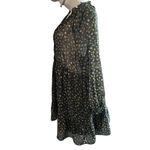 ZARA  Black and White Tiered Bishop Sleeve Dress Photo 1