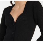 Anushka NANUSHKA Dana Black Cotton Tweed Knit Midi Dress Sweetheart Neck Size S Photo 7