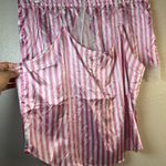 Victoria's Secret  Pink and White Striped Chemise and shorts set SZ:XL Photo 0