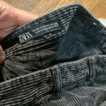 ZARA Corduroy Pants Women's 20 Black Gray Relaxed Straight Leg High Rise Photo 7