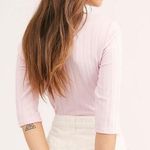 Free People Central Park Cardi Top in Blush Pink Photo 5