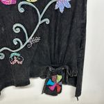 Black Asymmetrical Embellished Sleeveless Tank Top Size M Photo 2