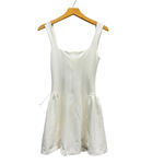 Lulus Roetta White Sleeveless Pleated Mini Dress size Medium NWT Photo 2