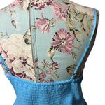 American Eagle Corset Tiered Maxi Dress sz Large Blue Smocked Milkmaid Boho Photo 11